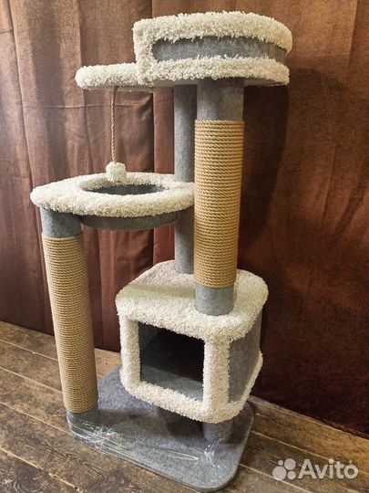 Когтеточка домик для кошки 130см