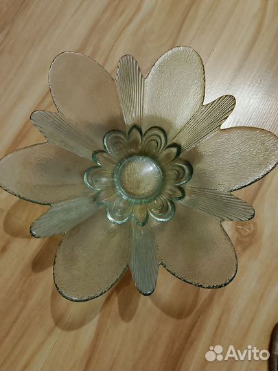 Ваза конфетница цветок стекло СССР