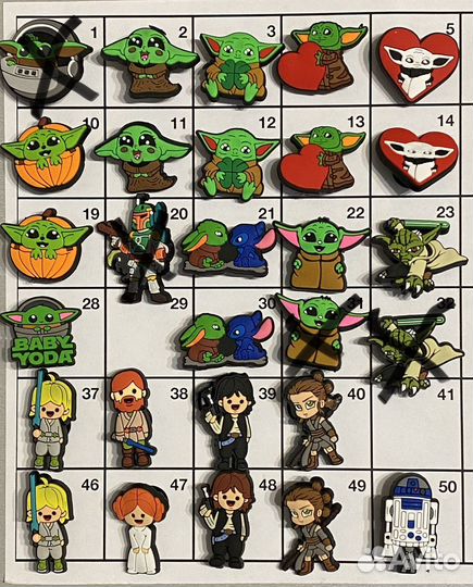 Джибитсы для обуви Crocs Звездные войны Star Wars