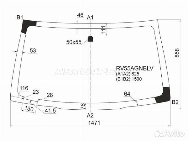 Стекло лобовое