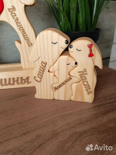 Именные зайчики - оберёг семьи