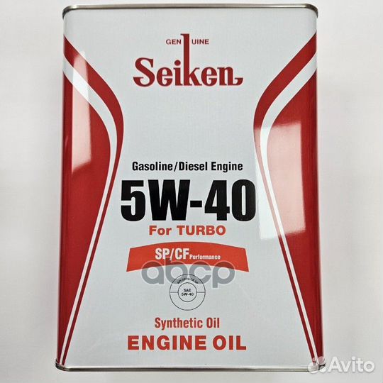 Масло моторное seiken synthetic SP/CF 5W-40 4л