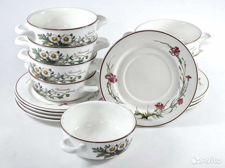 Botanica Villeroy Boch бульонницы тарелка