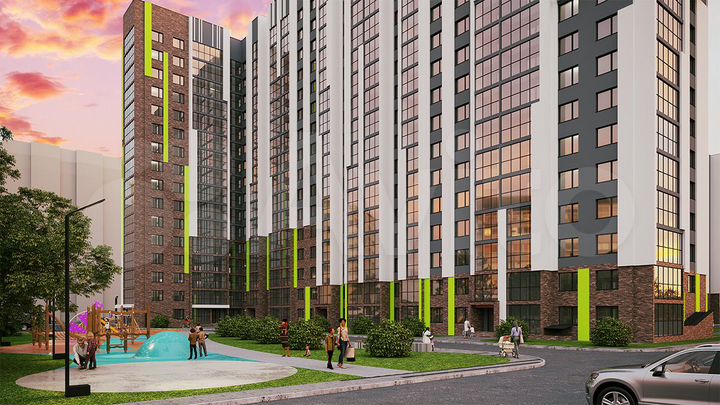 3-к. квартира, 61,4 м², 1/16 эт.