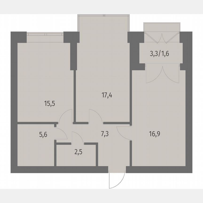 2-к. квартира, 66,9 м², 11/13 эт.