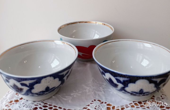 В доставке Советские пиалы большие,чайник, бу