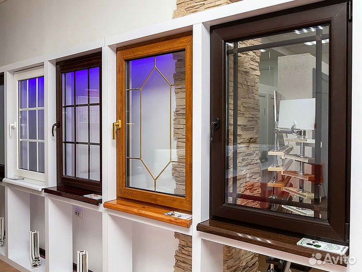 Ремонт окон, стеклопакет триплекс RAL1204