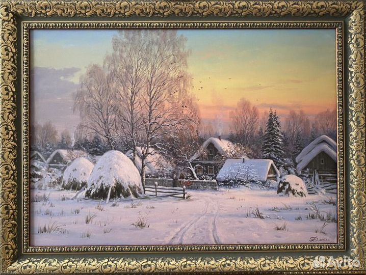 Картина «Зимний вечер» 85*60 Долгополый А. А