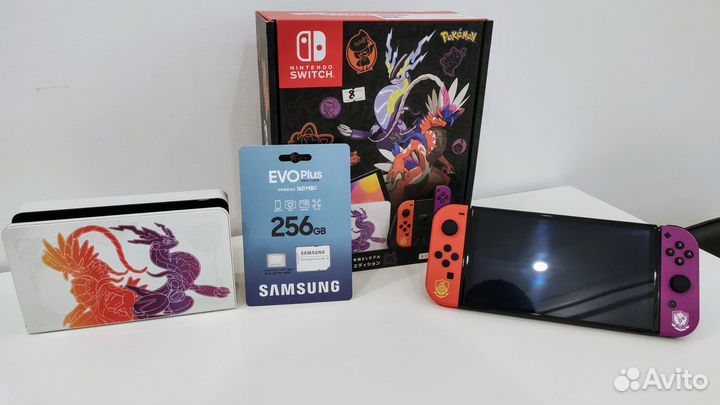 Новая прошитая Nintendo switch oled + карта 256GB