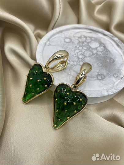 Серьги сердце