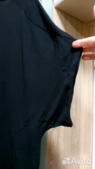 Платье трикотажное,чёрное, чокер в подарок