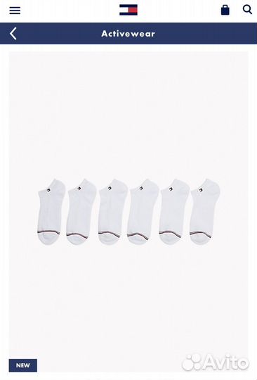 Носки женские Tommy Hilfiger 6 пар Оригинал