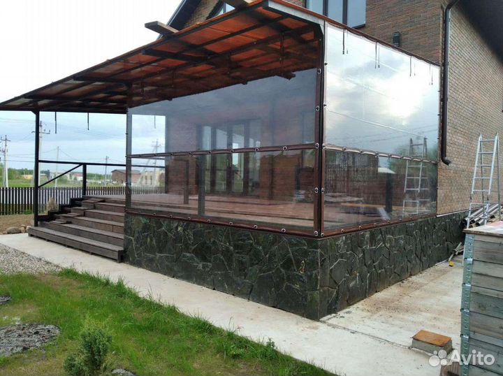 Мягкие окна на беседку