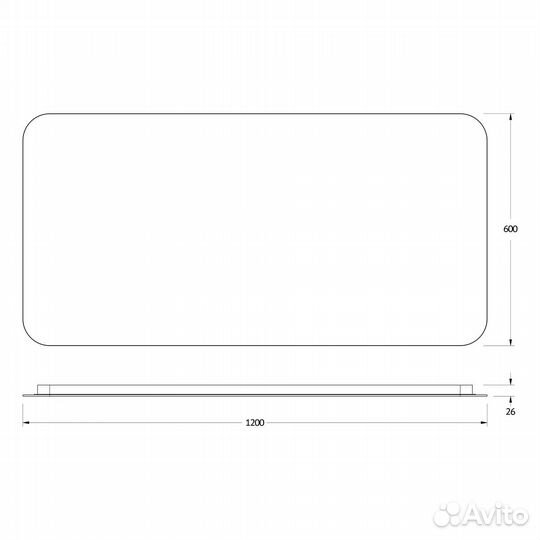 Зеркало с LED 120x60см DF 2808SH defesto сенсор