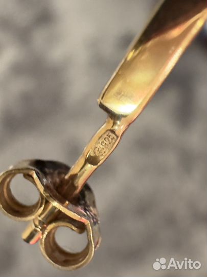 Серьги серебро 925 треугольники