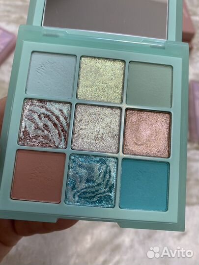 Палетка теней huda beauty pastels mint