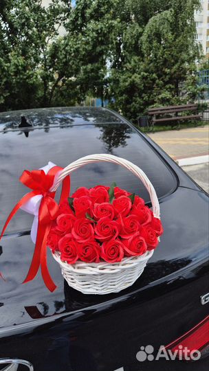 Корзинки мыльных роз