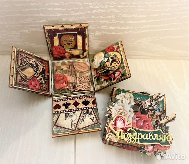 Открытка-коробочка Белый кролик