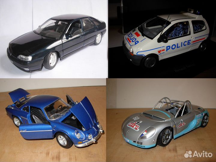 1/18 модели Франц. Citroen Renault Bugatti Peugeot