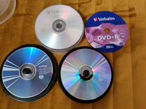 Чистые DVD+R диски TDK и Verbatim (17 штук)