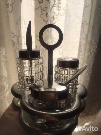 Набор для специй раритет винтаж СССР хрусталь