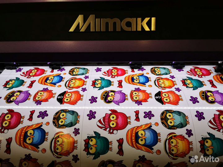 Печать наклеек и стикеров, широкоформатная печать