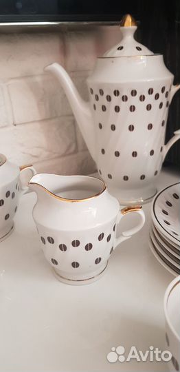 Кофейный сервиз (Рижский фарфоровый завод, RPR)