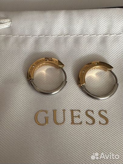 Почти новые серьги Guess оригинал