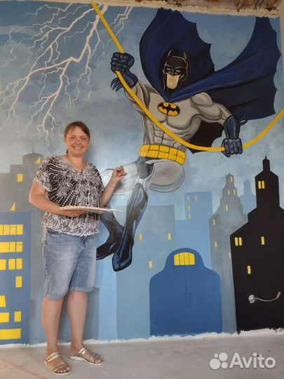 Художник оформитель, роспись стены