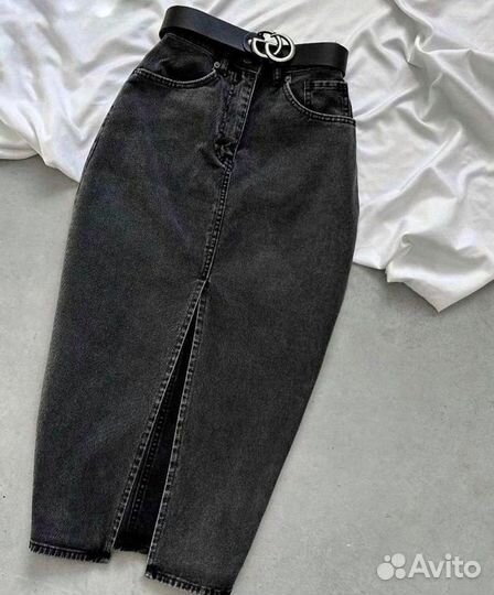 Джинсовая юбка женская 42-52 размеры