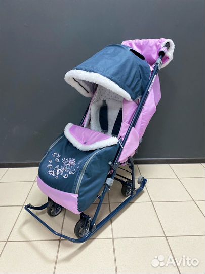 Санки Ника 7-1 на колёсной базе бу