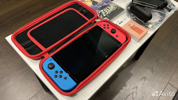 Nintendo Switch oled + zelda + 8bitDOv2 + чехол