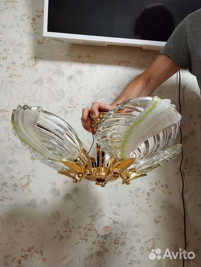 Люстра потолочная хрустальная