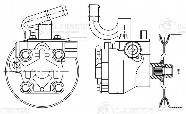 Насос гур для автомобилей Kia Rio (05) 1.4i