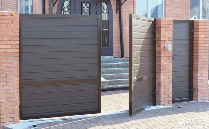 Ворота распашные алюминиевые