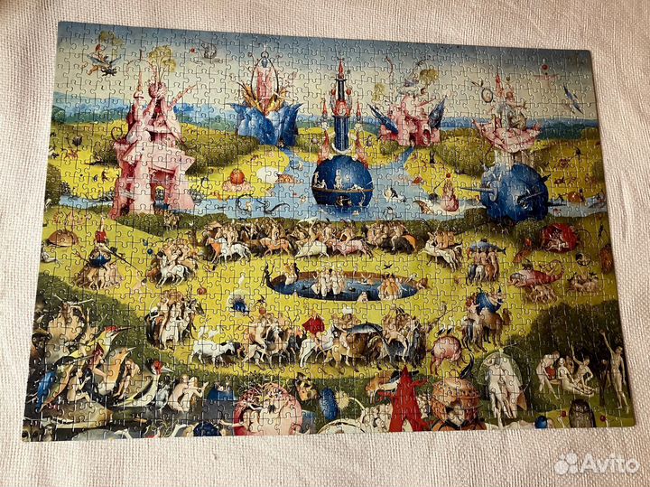 Пазл склеен Босх Сад земных наслаждений