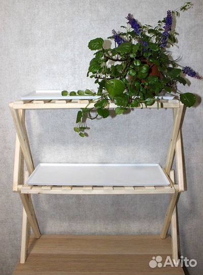 Складной стеллаж на подоконник для рассады, цветов