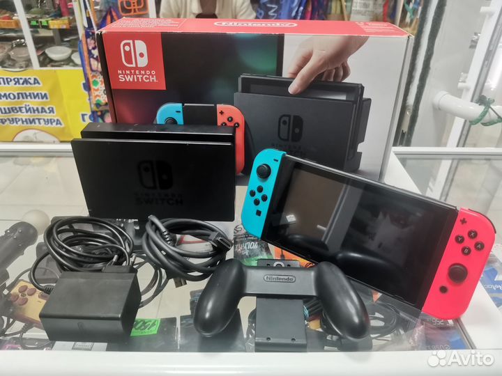 Nintendo switch прошитая+128гб