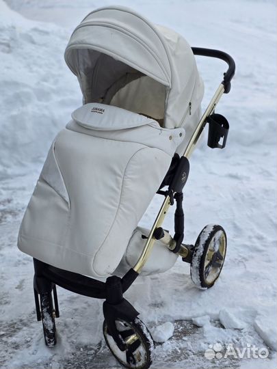 Коляска 2 в 1 junama diamond белая