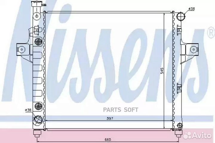 Радиатор двигателя jeep grand cherokee 4 0 99