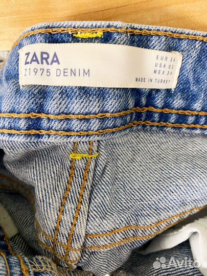 Прямые джинсы zara 34