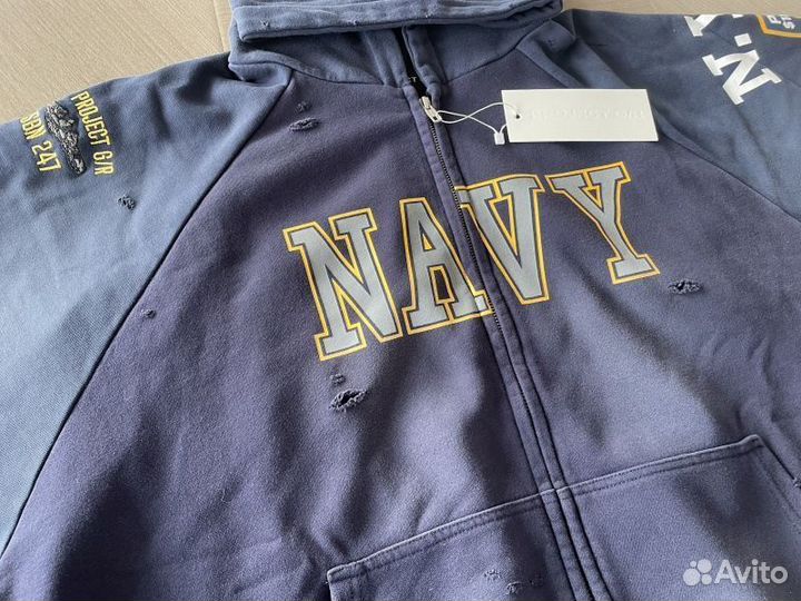 Зип худи Grailz project navy