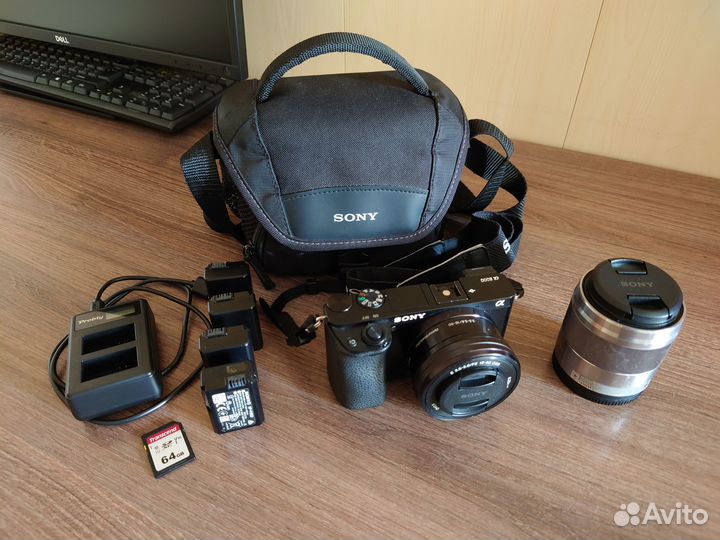 Sony alpha a6000 Kit + 50мм 1.8 + комплект