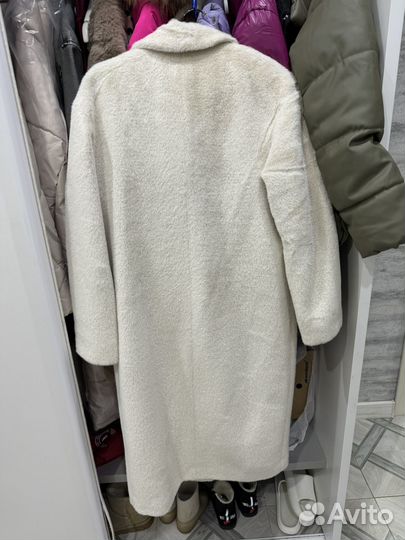 Шуба эко женская белая