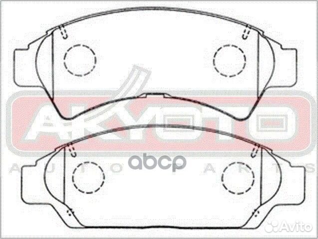 Колодки тормозные дисковые передние AKD-1149
