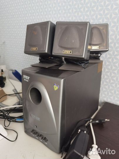 Колонки + сабвуфер sven sps-858