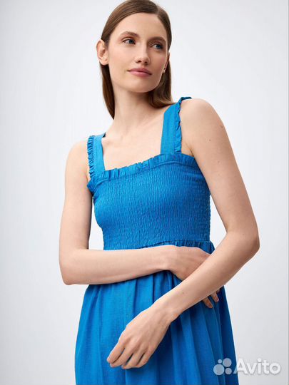 Сарафан из смесового льна Sela xs