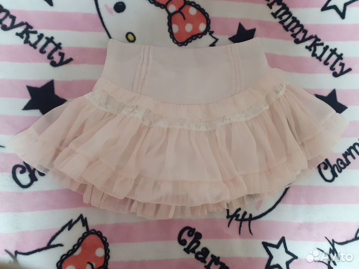 Розовая летняя юбка