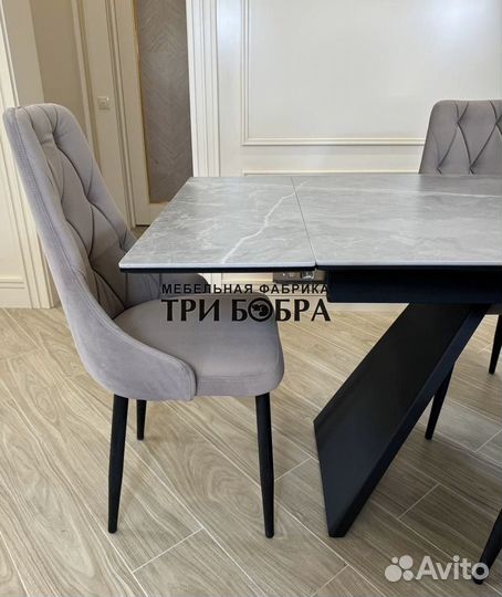 Кухонный стол керамогранит и стулья
