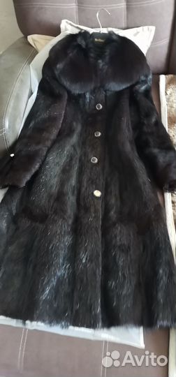 Шуба норковая чёрная 48 размер